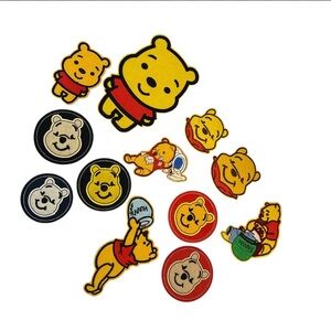 12 Brand New Disney Winnie the Iron on Pooh Patch Collection